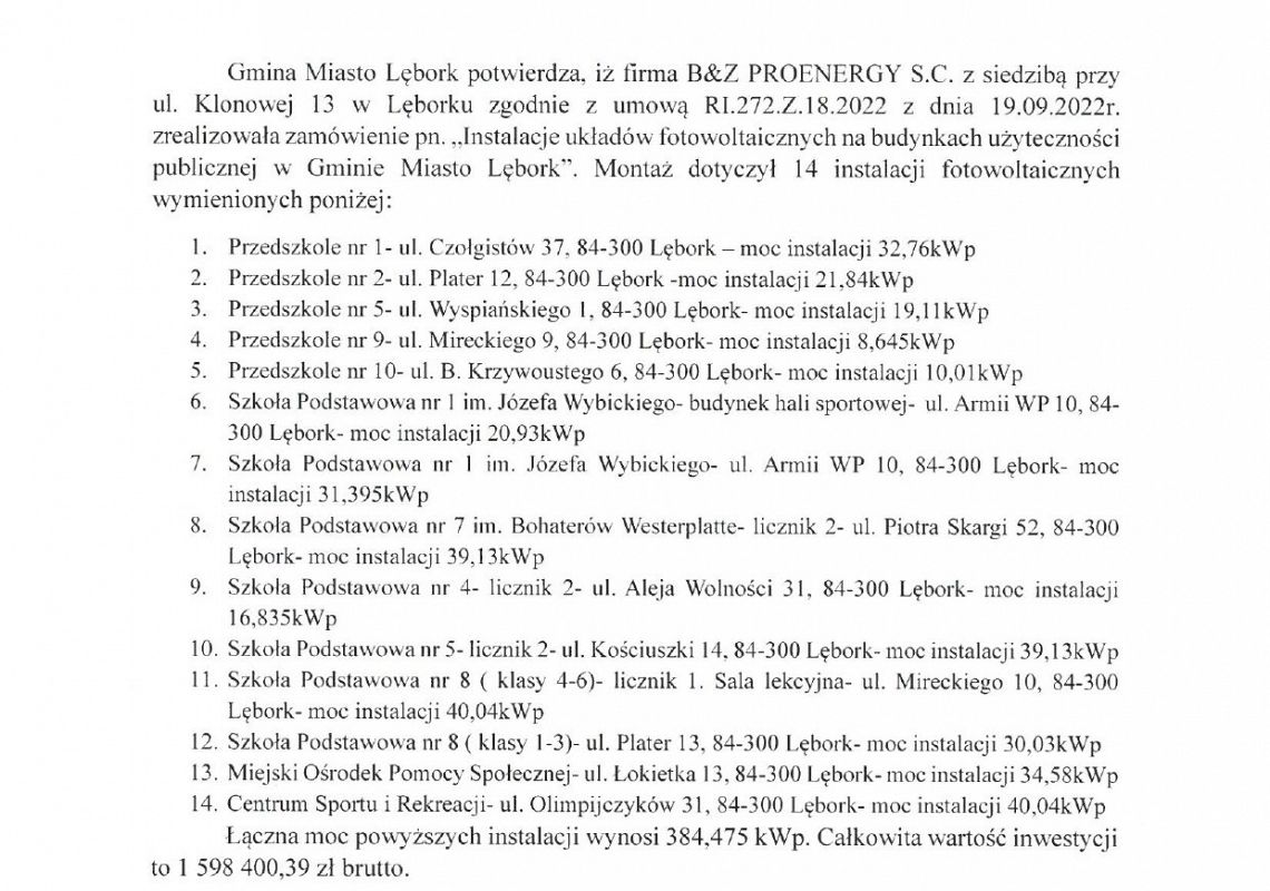 Szkoły i przedszkola Lębork